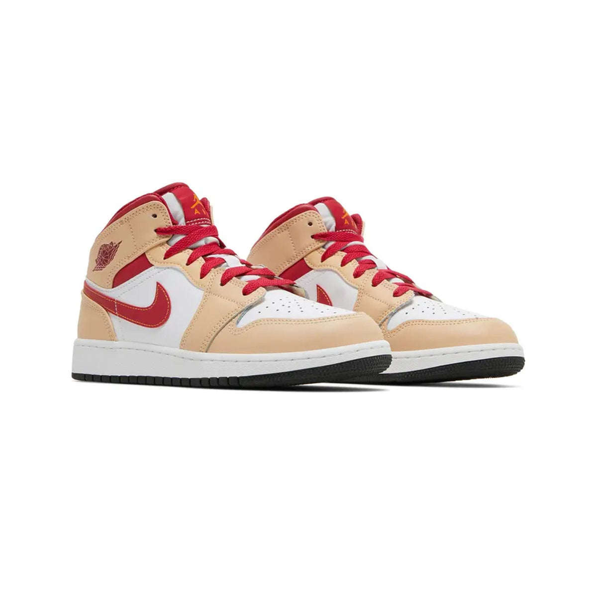 Air Jordan 1 Mid 'Light Curry Cardinal' GS (2022)