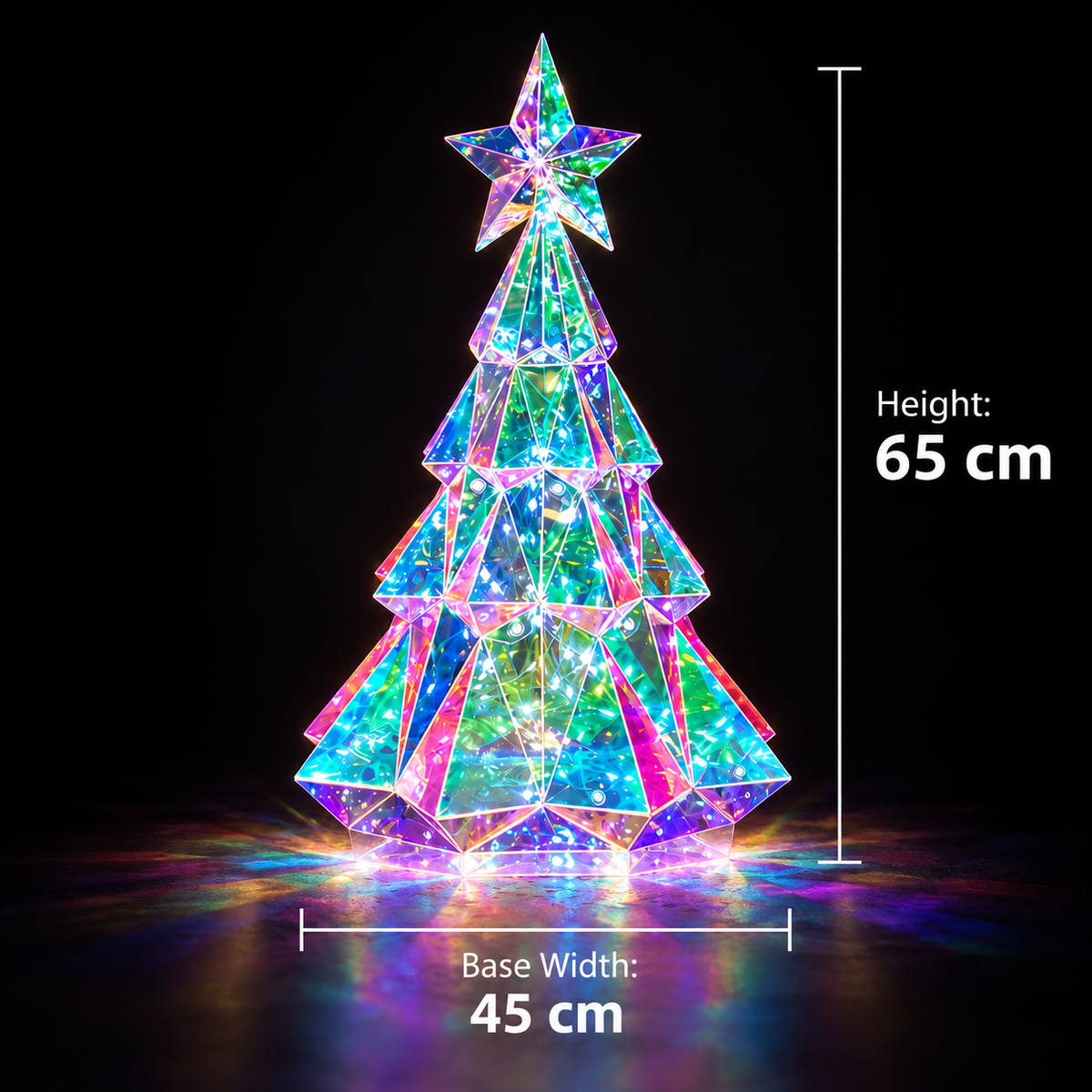 Holographic Light-Up Christmas Figures