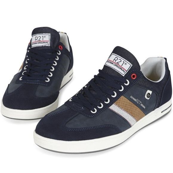 Route 21 Mens 7 Eye Casual Shoe M423NC Navy