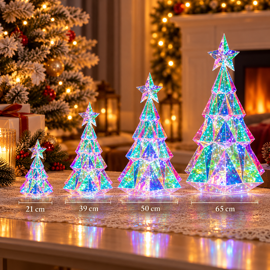 Holographic Light-Up Christmas Figures