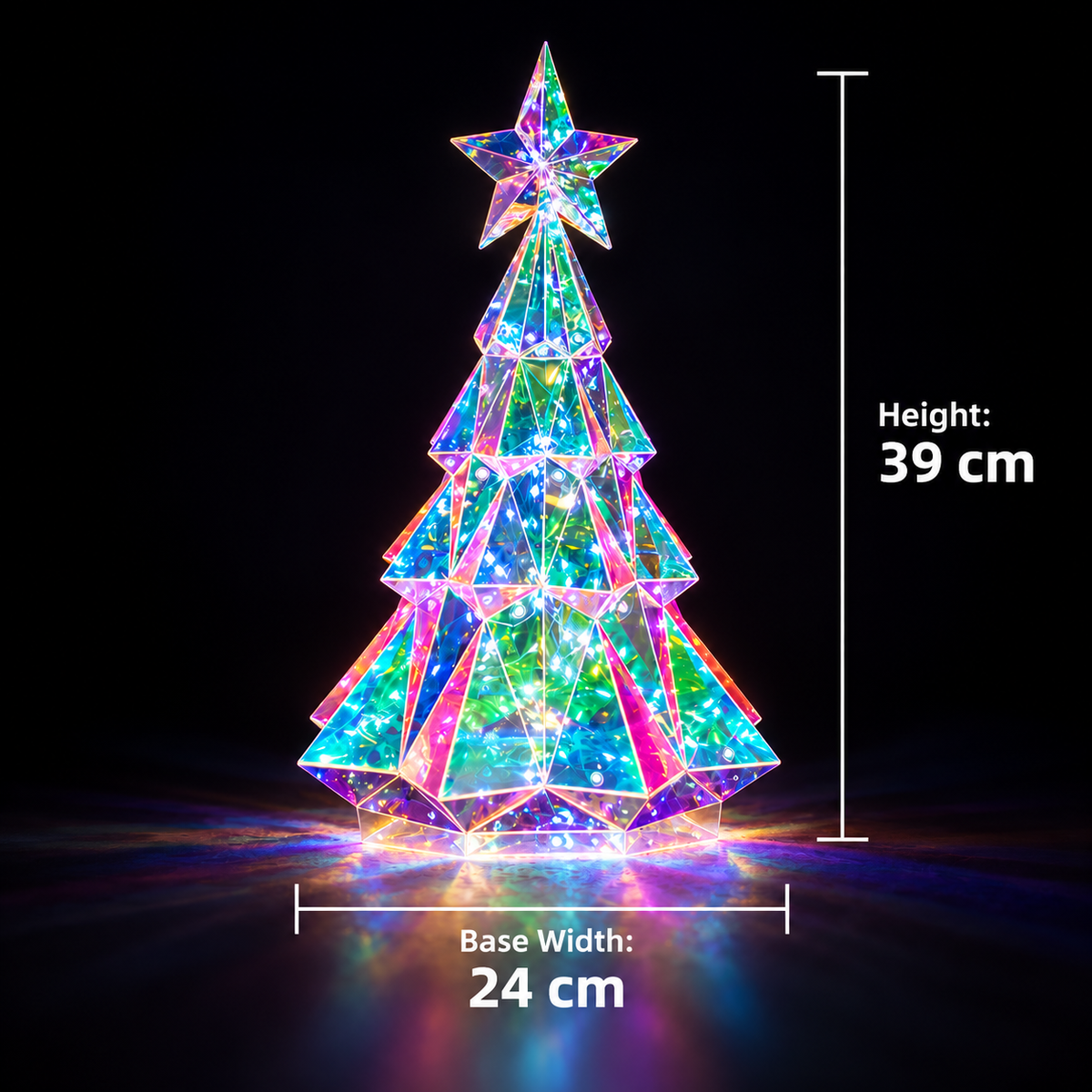 Holographic Light-Up Christmas Figures