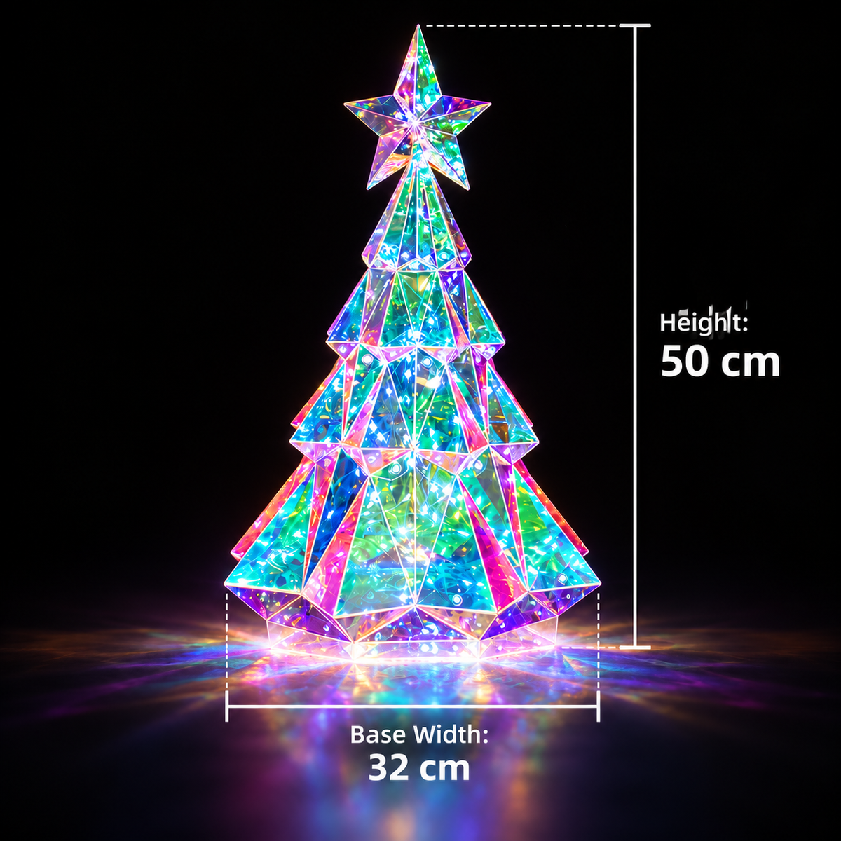 Holographic Light-Up Christmas Figures