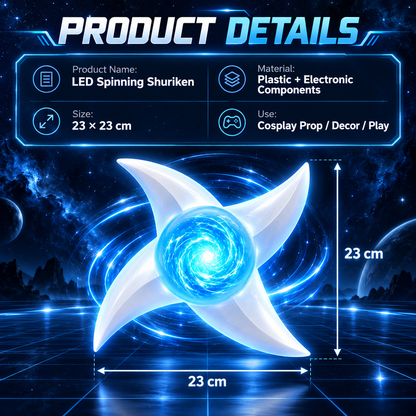 ✨ Spinning LED Shuriken Light Toy – 7-Color Rotating Cosplay Prop | Special Sale