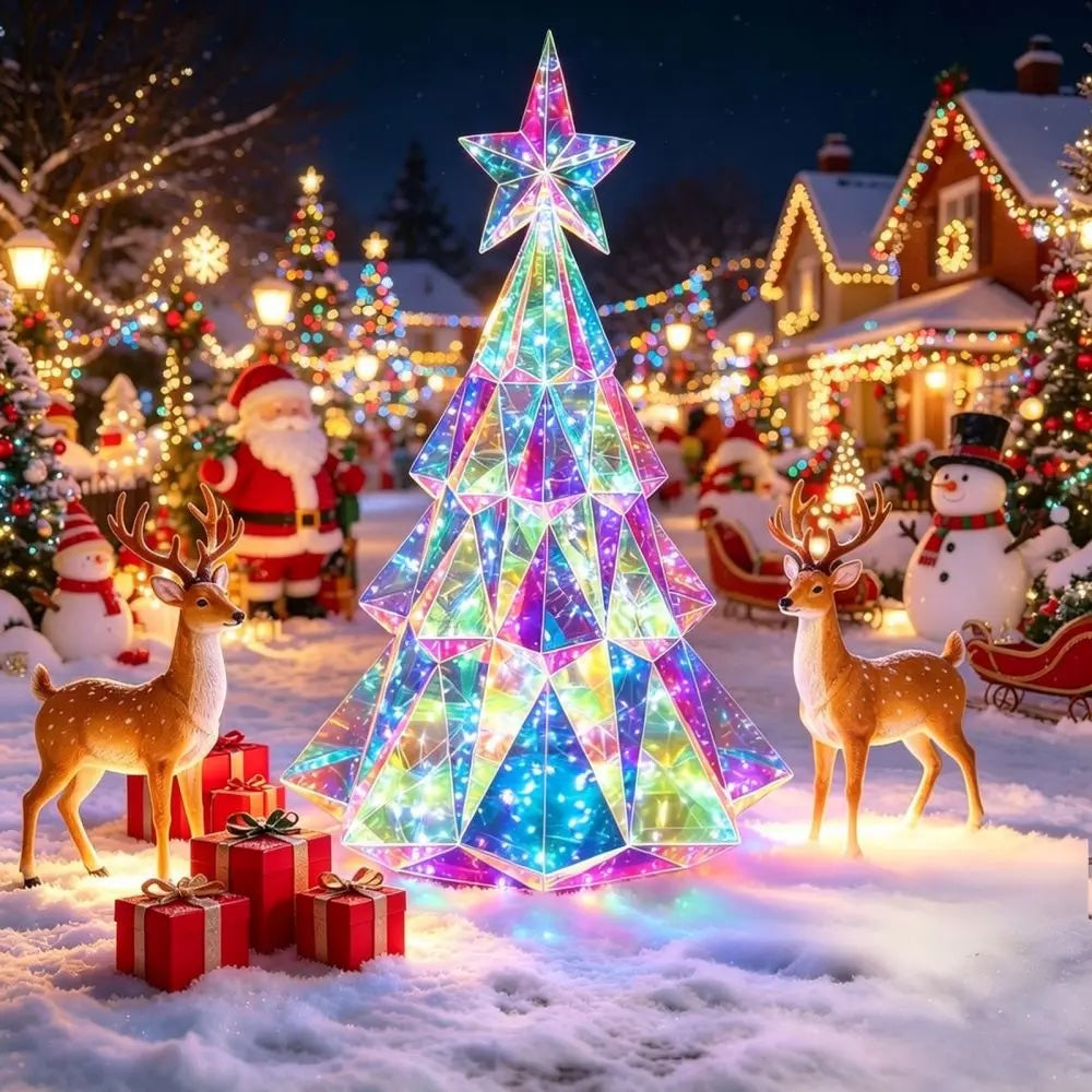 Holographic Light-Up Christmas Figures