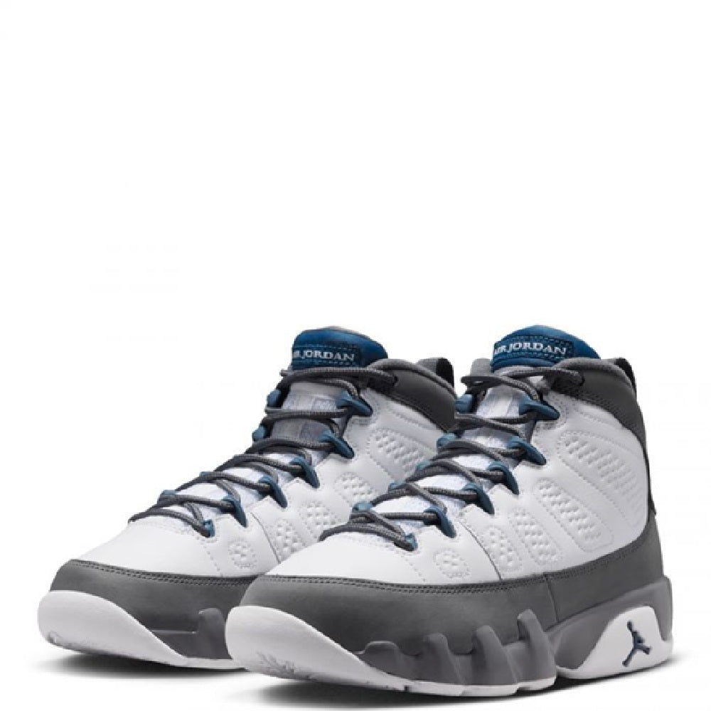 Big Kid's Jordan 9 Retro White/French Blue-Flint Grey (HV4574 100)